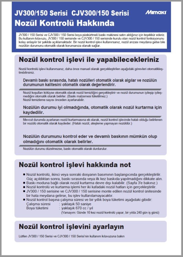 Nozül Kontrolü Hakkında